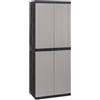TOOMAX - Armadio portascope a 2 ante grigio tortora e nero Bios Midi - h165x65x37 cm