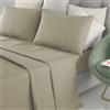 IRGE - Lenzuola Completo letto Matrimoniale Marta Sabbia 250x290 cm
