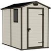 KETER - Casetta da giardino grande beige Manor 4x6 - h198x192x130 cm
