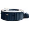INTEX - PureSpa Bubble Glow Deluxe Idromassaggio Gonfiabile Rotonda da 4 posti Blu navy - altezza 71 cm diametro 196 cm
