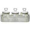 GUSTO CASA - Barattolo in vetro con cestino 55cl - set 3 pezzi