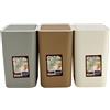 LEGA - Pattumiera con Coperchio Push 8 litri Linea Natural Style - h25x22x15,5 cm