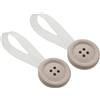 BBLINE - Calamita Ferma tenda in legno Bottone Sbiancato - set 2 pezzi