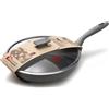 ACCADEMIA MUGNANO - Padella antiaderente con coperchio in vetro Regina di pietra Induction - diametro 20 cm