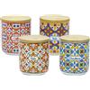 GUSTO CASA - Barattolo con coperchio in bamboo Linea Zahira - h12 cm x ø 10 cm