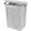 TONTARELLI - Cesto Portabiancheria Grigio chiaro 50 litri Linea Arianna - h55x43,5x33,5 cm