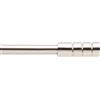 CARILLO HOME - Bastone tenda acciaio satinato terminale Tubo Rigato Linea Oro - Estensibile da 110 a 200 cm
