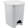 BELLI E FORTI - Pattumiera Intreccio Bianca 18 litri - h38x26,6x31,8 cm