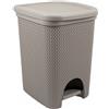 BELLI E FORTI - Pattumiera Intreccio Tortora 18 litri - h38x26,6x31,8 cm