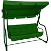 VESTIAMO CASA GIARDINO - Dondolo 3 posti Verde con schienale reclinabile - h164x200x120 cm