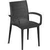 PROGARDEN - Sedia da giardino Duke Antracite Linea Contract - h81x48x42 cm