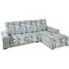 VALTEX - Copridivano Kino Plus Trapuntato 4 posti Double Face Grigio 290x210 cm