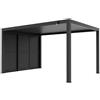 VERDELOOK - Pannelli Persiana con Doghe Richiudibili Lato 4 metri Grigio - Accessori per Pergola Bioclimatica Atena