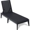 TOOMAX - Lettino da esterno Numana Effetto Rattan Antracite con schienale regolabile - h29x186x60 cm