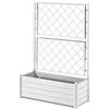 STEFANPLAST - Fioriera Rettangolare Italia Bianco con spalliera - h142x100x43 cm
