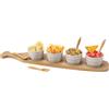 GUSTO CASA - Antipastiera 4 ciotole con cucchiaini - 45x9,5 cm