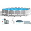 INTEX - Piscina Rotonda Prisma Frame - altezza 132x610x610 cm
