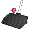ILSA - Bistecchiera Rettangolare Dietella Induction per induzione in ghisa inossidabile 23x36 cm