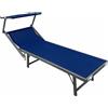 VESTIAMO CASA MARE - Lettino con parasole Blu - h36x183x58 cm