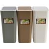 LEGA - Pattumiera con Coperchio Push 10 litri Linea Natural Style - h33x22x15 cm