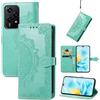 Fertuo Cover per Honor 200 Lite 5G, Custodia Portafoglio a Libro in Pelle Flip Cover con Porta Carte, Chiusura Magnetica [Disegni di Mandala] Case Antiurto per Honor 200 Lite 5G, Verde