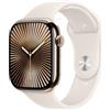 Apple Watch Series 10 GPS + Cellular 46 mm Smartwatch con cassa in titanio color Oro e cinturino Sport Loop Galassia - S/M. Fitness tracker, app ECG, display Retina always-on, Carbon Neutral
