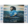 BANDIERA FORZA NAPOLI DIEGO MARADONA 3° SCUDETTO CAMPIONI CM 120x80 SENZA ASTA