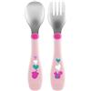 CHICCO POSATE INOX 18M+ ROSA