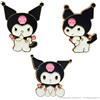 Black Dragon KUROMI SET DA 3 SPILLETE IN METTALLO A FORMA DELLA DOLCE CONIGLIETTA PUNK : IDEA REGALO NERD & GAMER