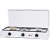 Parker Fornello a Gas GPL 3 Fuochi 72x33,5x14,5 cm colore Bianco - FO24BGP