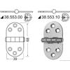 OSCULATI Cerniera Mezzo Incasso 2 mm in Acciaio Inox 68x39 mm
