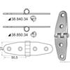 OSCULATI Cerniera Nodo Sporgente 2 mm in Acciaio Inox 101x27 mm