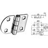 OSCULATI Cerniera Standard in Acciaio Inox 65x40 mm
