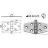 OSCULATI Cerniera Nodo Sporgente in Acciaio Inox 68x42 mm