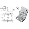 OSCULATI Cerniera a Sbalzo in Acciaio Inox 57x37x10 mm