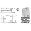 OSCULATI Cerniera a Sbalzo in Acciaio Inox 67,5x37 mm