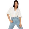 Trendyol Maglietta a Maniche Corte White Balloon Maglia, Bianco, 42 Donna