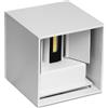 Wisdom Applique Led cubo da parete 6W Doppia emissione Bianco IP65 Bianco freddo 6000K Wisdom