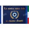 BANDIERA DEL NAPOLI 1926 LA NOSTRA UNICA FEDE 3° SCUDETTO CM 94x140 SENZA ASTA