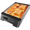 Cecotec Tostapane Orizzontale Piatto Niceslice Touch. 1000W, Tutti I Tipi Di Pane O Pasticceria, Resistenze Al Quarzo, Finitura In Acciaio Inox, 6 Livelli Di Tostatura, 6 Impostazioni Di Tostatura