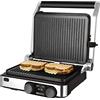 Cecotec Rock'nGrill - Grill elettrico, rivestimento in pietra RockStone, massima aderenza e migliore pulizia, impugnatura a tocco freddo, superficie 23 x 14,5 cm, 700 W, acciaio e nero (2000 W)