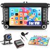Hikity Android 13 Autoradio per VW Golf 5 Passat B6 Polo Seat Jetta 1G 32G 7 Pollici Touchscreen Stereo Schermo 2Din con Navigazione GPS Bluetooth WiFi Mirror Link USB FM SWC Telecamera Posteriore