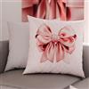 PETTI Artigiani Italiani - Coppia di Federe Cuscino 40x40 cm in Microfibra, Cuscini Arredo Camera da Letto, Divano, Salotto, Set 2 Fodere Copricuscino, Federa Fiocco Rosa, 100% Made in Italy