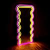 KASANOVA Specchio Luce LED Neon CM30X60 Wavy, Bianco, One Size