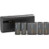 7RYMS Microfono wireless iRay DW40 con 4 trasmettitori, nero