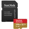 Sandisk Extreme microSDXC + Adattatore SD 4K UHD 256GB