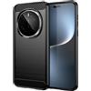 Funda per smartphone Cool Cover Antiurto Effetto Carbonio TPU Nera per POCO F7 Pro 5G