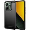 BCASE CUSTODIA B-CASE TPU SILICONE COVER CASE PER POCO M7 PRO 5G CARBON METAL BLACK