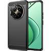 BCASE CUSTODIA B-CASE TPU SILICONE COVER CASE PER REALME 12 PLUS 5G CARBON METAL BLACK