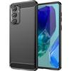 BCASE CUSTODIA B-CASE TPU SILICONE COVER CASE PER SAMSUNG GALAXY M55 CARBON METAL BLACK